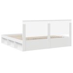 vidaXL Cadre de lit Blanc 200 x 200 cm Bois de pin massif