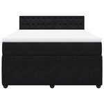 vidaXL Sommier à lattes de lit avec matelas Noir 140x190 cm Velours