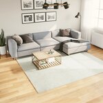 vidaXL Tapis OVIEDO à poils courts crème 240x240 cm