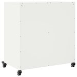 vidaXL Buffet blanc 68x39x72 cm acier