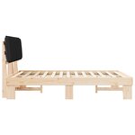 vidaXL Cadre de lit avec tête de lit rembourrée Noir 160 x 200 cm