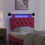 vidaXL Tête de lit suspendue Bordeaux Velours