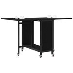 vidaXL Table à manger pliante avec roulettes 130 x 80 x 76 5 cm