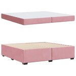 vidaXL Cadre de lit avec matelas Rose 200 x 200 cm Velours