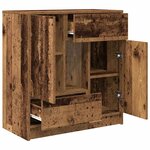 vidaXL Buffet avec tiroirs et portes vieux bois 70 5x34x74 5 cm
