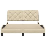 vidaXL Cadre de lit sans matelas crème 120x200 cm tissu