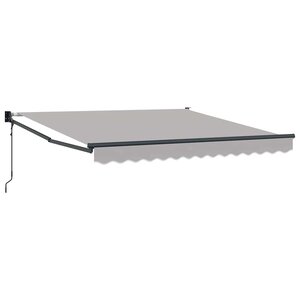 vidaXL Auvent Rétractable Gris clair 350 x 250 cm