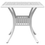 vidaXL Ensemble à manger de jardin 5 Pièces blanc aluminium coulé