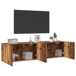 vidaXL Meubles TV muraux 2 Pièces vieux bois 80x30x41 cm
