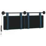vidaXL Tête de lit suspendue Avec lumière LED Bleu Velours