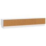 vidaXL Meuble TV Blanc brillant 147 x 34 5 x 27 cm Bois d'ingénierie