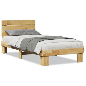 vidaXL Cadre de lit avec tête de lit sans matelas 90x200 cm