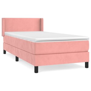 vidaXL Sommier à lattes de lit et matelas Rose 80x200 cm Velours