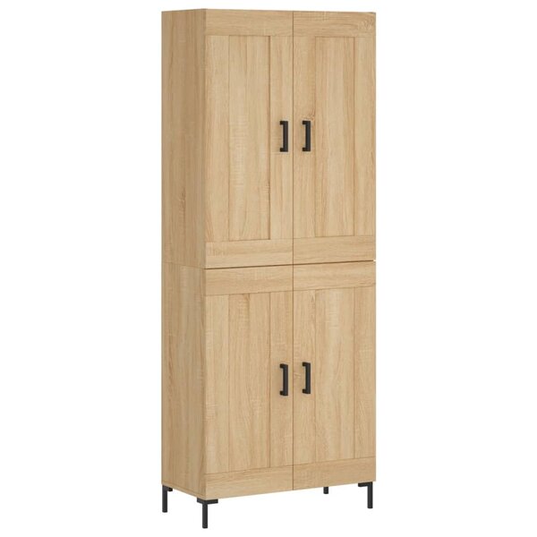 vidaXL Buffet haut Chêne sonoma 69 5x34x180 cm Bois d'ingénierie