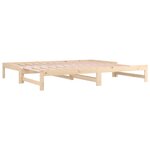 vidaXL Lit coulissant sans matelas 2x(90x200) cm Bois de pin massif
