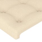 vidaXL Cadre de lit avec tête de lit Crème 80x200 cm Tissu