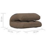 vidaXL Chaise pliable de sol Taupe Tissu