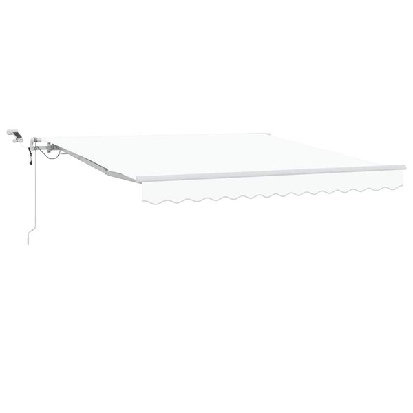 vidaXL Auvent Rétractable Blanc 350 x 250 cm Polyester et métal