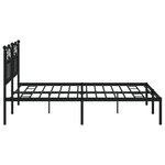 vidaXL Cadre de lit métal avec tête de lit noir 183x213 cm