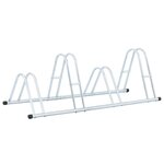 vidaXL Support de vélo au sol autoportant pour 4 vélos acier galvanisé