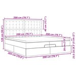 VidaXL Cadre de lit ottoman et matelas cappuccino 200x200cm similicuir