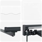 vidaXL Auvent Rétractable Blanc 450x300 cm tissu