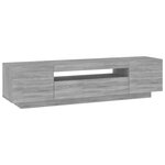 vidaXL Meuble TV avec lumières LED Sonoma gris 160x35x40 cm