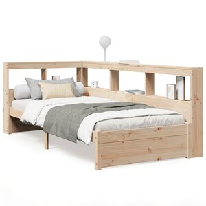 vidaXL Lit bibliothèque sans matelas 90x200 cm bois de pin massif