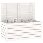vidaXL Boîte de jardin blanc 101x50 5x46 5 cm bois massif de pin