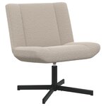vidaXL Fauteuil d'Accent Gris Clair Tissu en Polyester Standard Pivotant