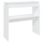 vidaXL Table console blanc 80x30x80 cm bois d'ingénierie