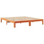 VidaXL Cadre de lit familial sans matelas marron ciré 270x200 cm
