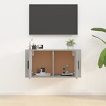vidaXL Meuble TV mural Gris béton 80x34 5x40 cm