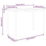 vidaXL Table de salle à manger / Table de repas Bois d'ingénierie