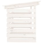 vidaXL Support pour bois de chauffage Blanc 108x73x79 cm Bois de pin