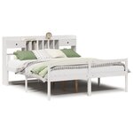 vidaXL Lit bibliothèque sans matelas blanc 180x200 cm bois pin massif