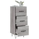 vidaXL Buffet Sonoma gris 34 5x34x90 cm Bois d'ingénierie