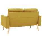 vidaXL Ensemble de canapés 2 Pièces Tissu Jaune