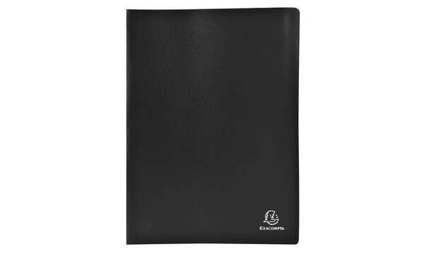 Protège-documents PP Souple Pochettes Grainées 80 vues A4 Noir EXACOMPTA