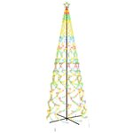 vidaXL Arbre de Noël cône 1400 LED Colorées 160x500 cm