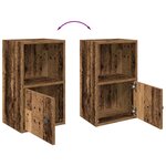 vidaXL Bibliothèque vieux bois 31x24x52 cm bois d'ingénierie