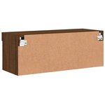 vidaXL Meuble TV avec lumières LED chêne marron 80x30x30 cm