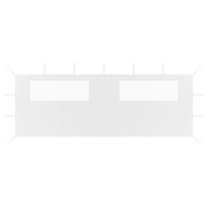 vidaXL Paroi latérale de belvédère avec fenêtres 6x2 m blanc
