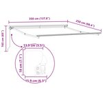 vidaXL Auvent Rétractable Bleu et Blanc 350 x 250 cm