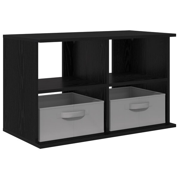 vidaXL Support de télévision avec tiroir Chêne noir 79 x 40 x 48 cm
