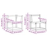vidaXL Ensemble de canapés d'extérieur 4 pc Naturel et gris clair