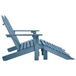 vidaXL Chaise de jardin Adirondack 2 places et pouf Sapin massif Bleu