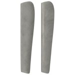 vidaXL Tête de lit avec oreilles Gris clair 203x23x118/128 cm Velours