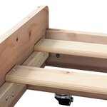 vidaXL Cadre de lit Marron 100 x 200 cm Bois de pin massif