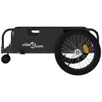 vidaXL Remorque de vélo noir tissu oxford et fer